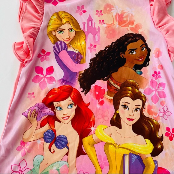 Disney | Princesses Ruffle Shoulder Sleeveless Nightgown NWT 3T Moana Belle - Picture 6 of 6